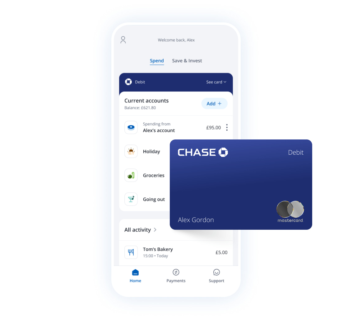 Chase app management & card